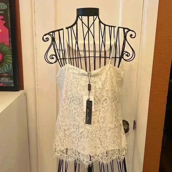 NWT Rose & Olive Lace Cami-Sz S - Picture 2 of 7